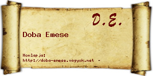 Doba Emese névjegykártya